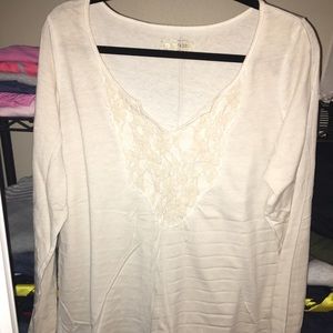 White w/ lace accent